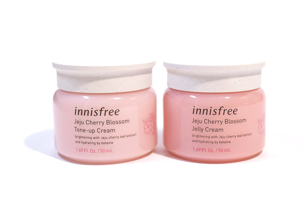 Innisfree Jeju Cherry Blossom Tone Up and Jelly Cream Kbeauty Review