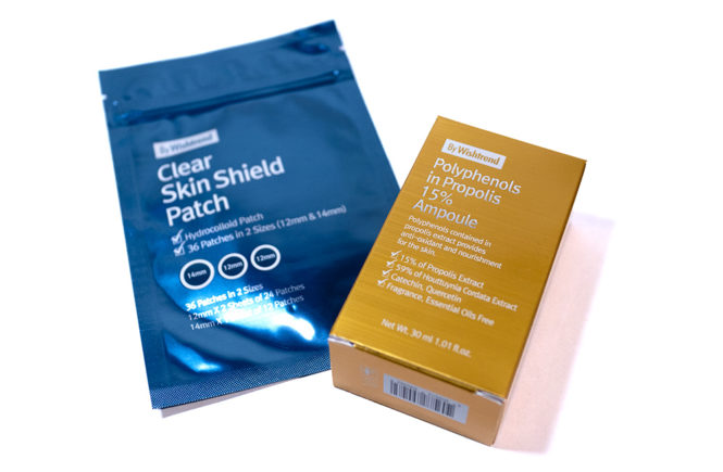By Wishtrend Kbeauty Review Clear Skin Shield Patch and Polyphenols in Propolis 10% Ampoule
