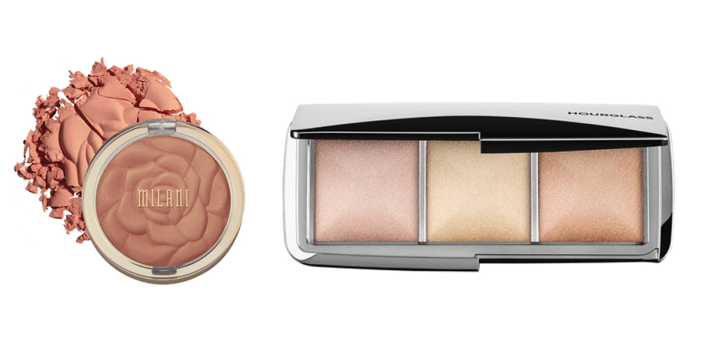 All-Time Favourite Make Up Products to Rebuild Your Collection - Milani Flower Powder Blush & Hourglass Ambient Metallic Strobe Lighting Palette